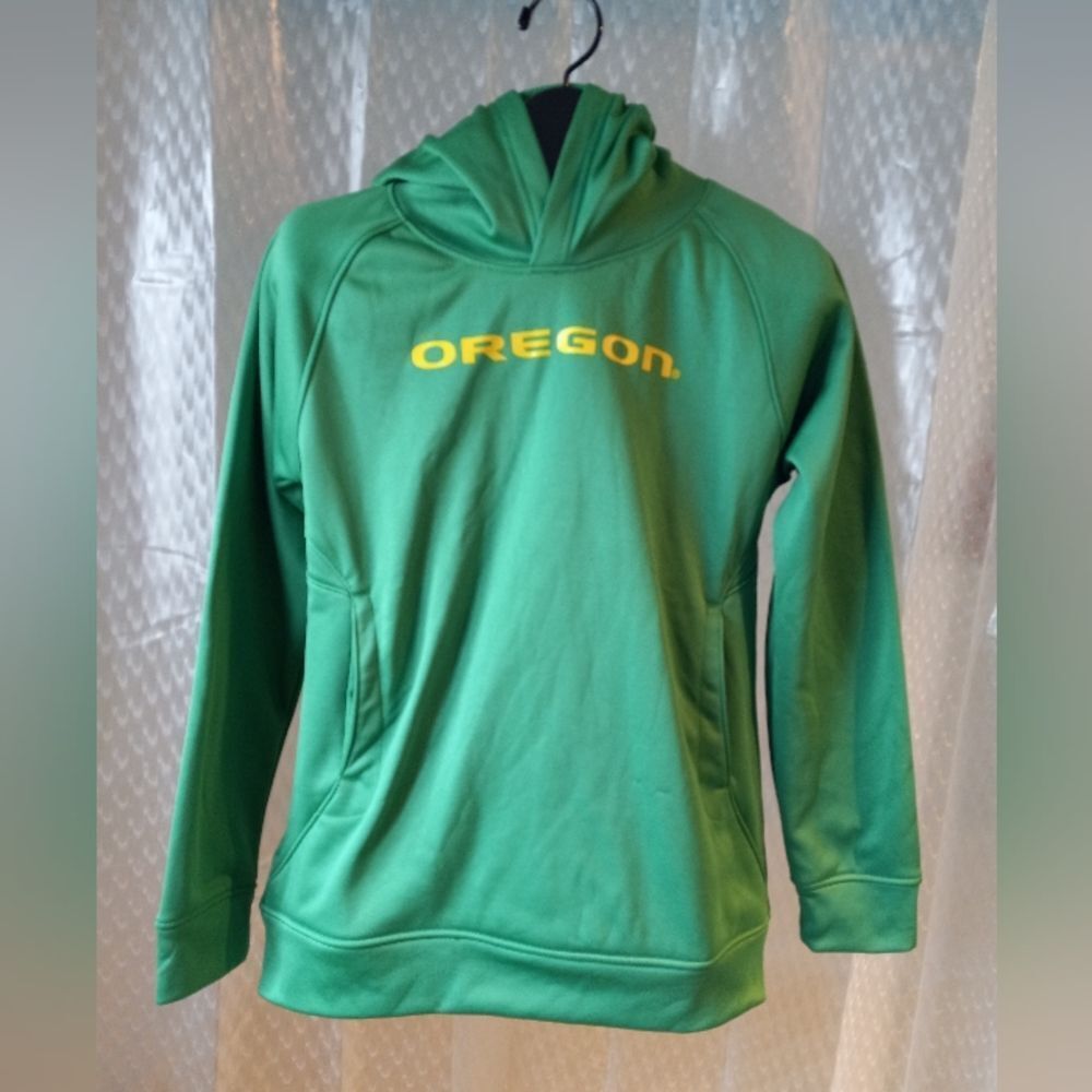 NWT Oregon Ducks Green Pull Over Sweatshirt Hoodie Size L 14/16